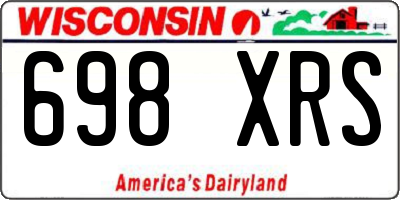 WI license plate 698XRS