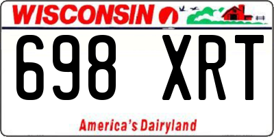 WI license plate 698XRT