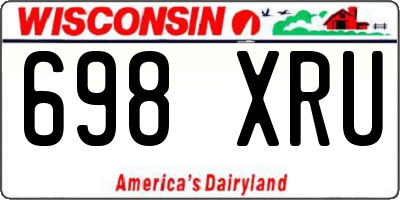 WI license plate 698XRU