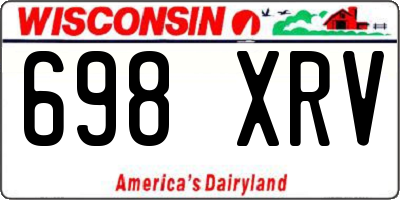 WI license plate 698XRV