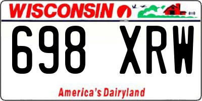 WI license plate 698XRW