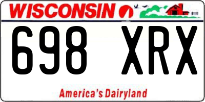 WI license plate 698XRX