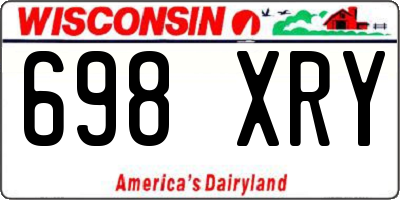 WI license plate 698XRY