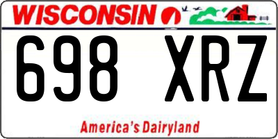 WI license plate 698XRZ