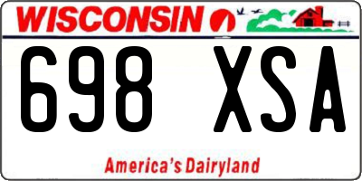 WI license plate 698XSA