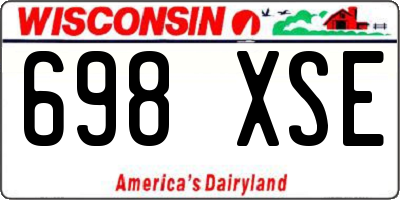 WI license plate 698XSE