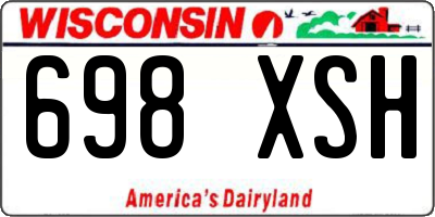 WI license plate 698XSH