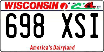 WI license plate 698XSI