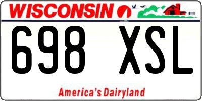 WI license plate 698XSL