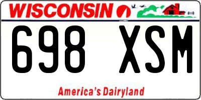 WI license plate 698XSM