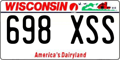 WI license plate 698XSS
