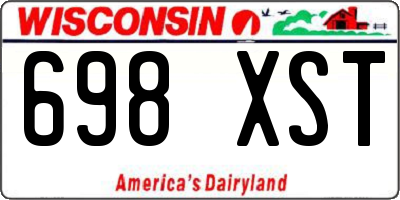 WI license plate 698XST