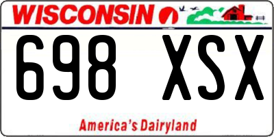 WI license plate 698XSX