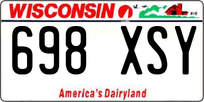 WI license plate 698XSY