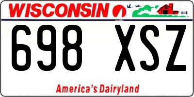WI license plate 698XSZ