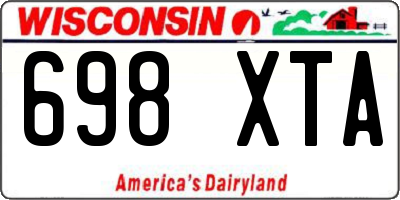 WI license plate 698XTA