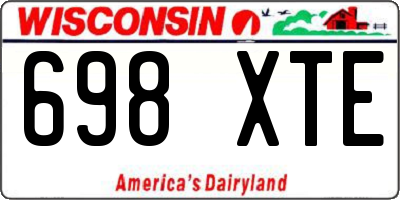 WI license plate 698XTE