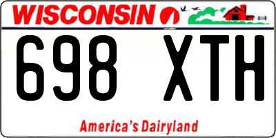 WI license plate 698XTH