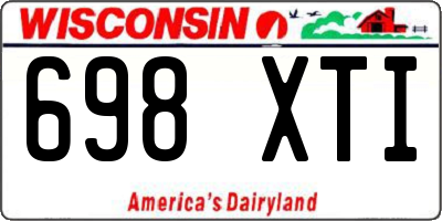 WI license plate 698XTI