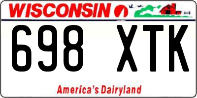 WI license plate 698XTK