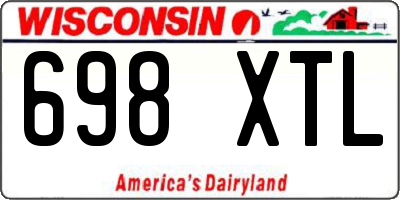 WI license plate 698XTL