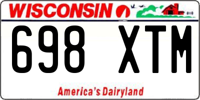 WI license plate 698XTM