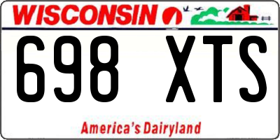 WI license plate 698XTS
