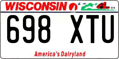 WI license plate 698XTU