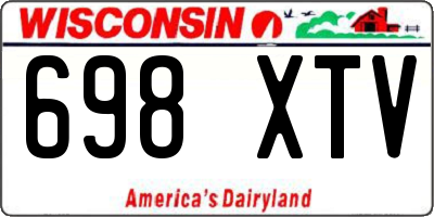 WI license plate 698XTV