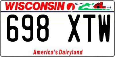 WI license plate 698XTW
