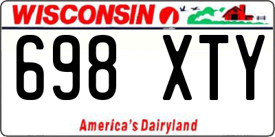 WI license plate 698XTY