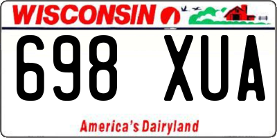 WI license plate 698XUA
