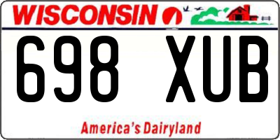 WI license plate 698XUB