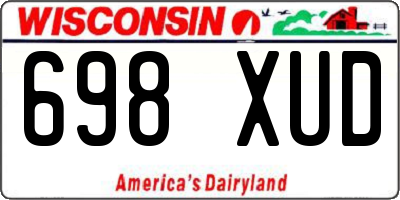 WI license plate 698XUD