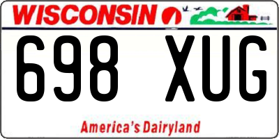 WI license plate 698XUG