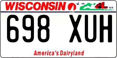 WI license plate 698XUH