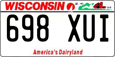 WI license plate 698XUI