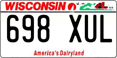 WI license plate 698XUL