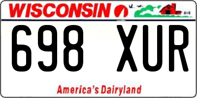 WI license plate 698XUR