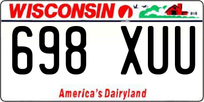 WI license plate 698XUU