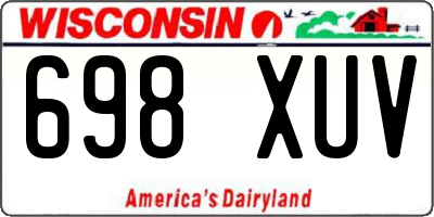 WI license plate 698XUV