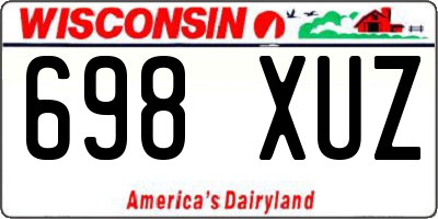 WI license plate 698XUZ