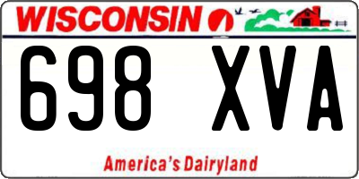 WI license plate 698XVA