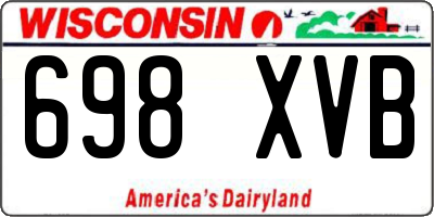WI license plate 698XVB