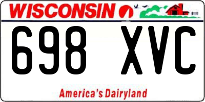WI license plate 698XVC