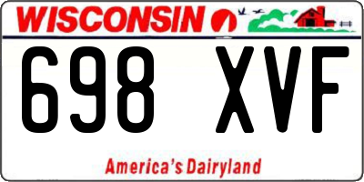 WI license plate 698XVF
