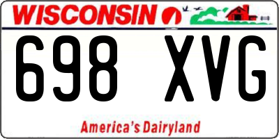 WI license plate 698XVG