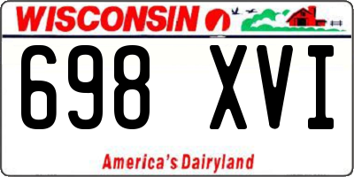 WI license plate 698XVI