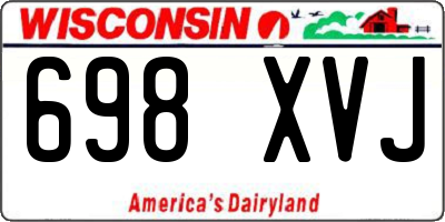 WI license plate 698XVJ