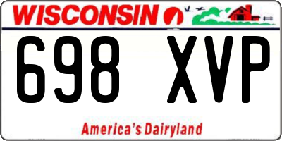 WI license plate 698XVP